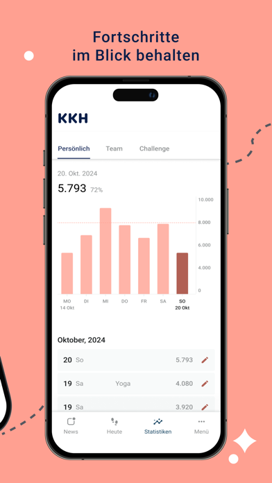 KKH Schrittwettbewerb Screenshot