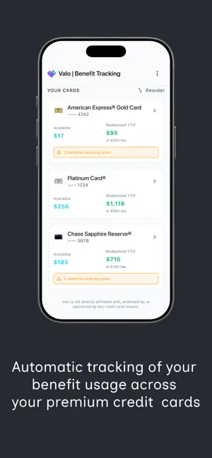 Valo | Benefit Tracking screenshot 2