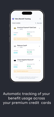 Valo | Benefit Tracking Screenshot 2 of 6