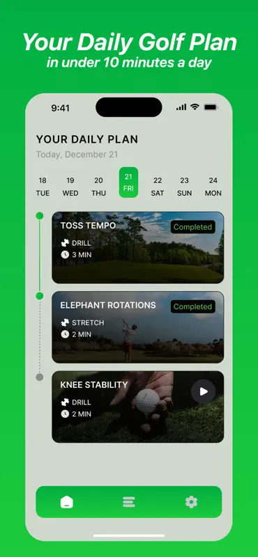 SwingFeel: home golf drill app screenshot 2 of 6