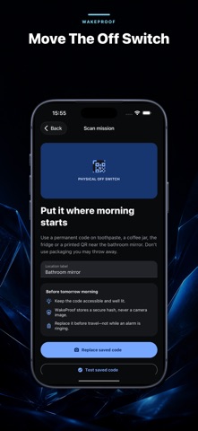 WakeProof: QR Alarm Clock screenshot
