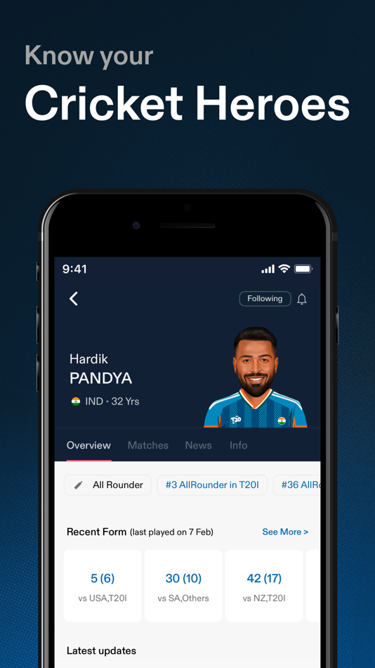 #7. CREX - Just Cricket (iOS) Av: Parthtech Developers LLP