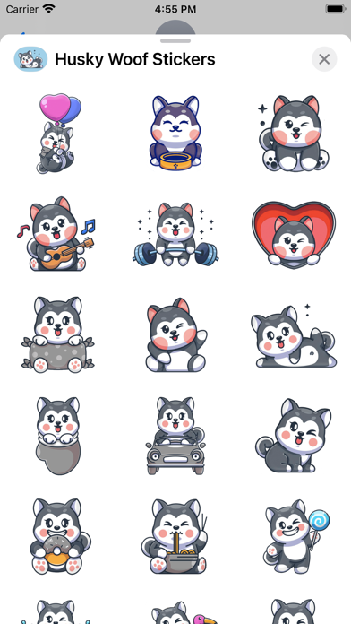 Husky Woof Stickers Screenshot