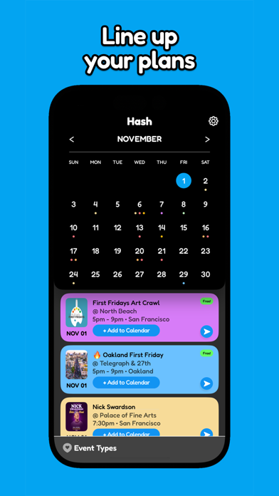 Hash - The Best Events Guide Screenshot