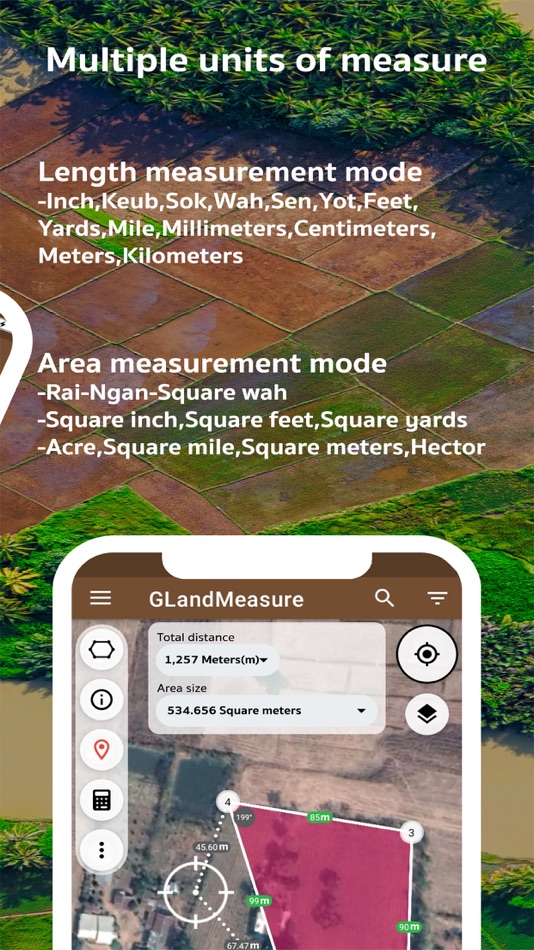 #2. GLand: GPS Field Area Measure (iOS) 由: Authai Yaprasat