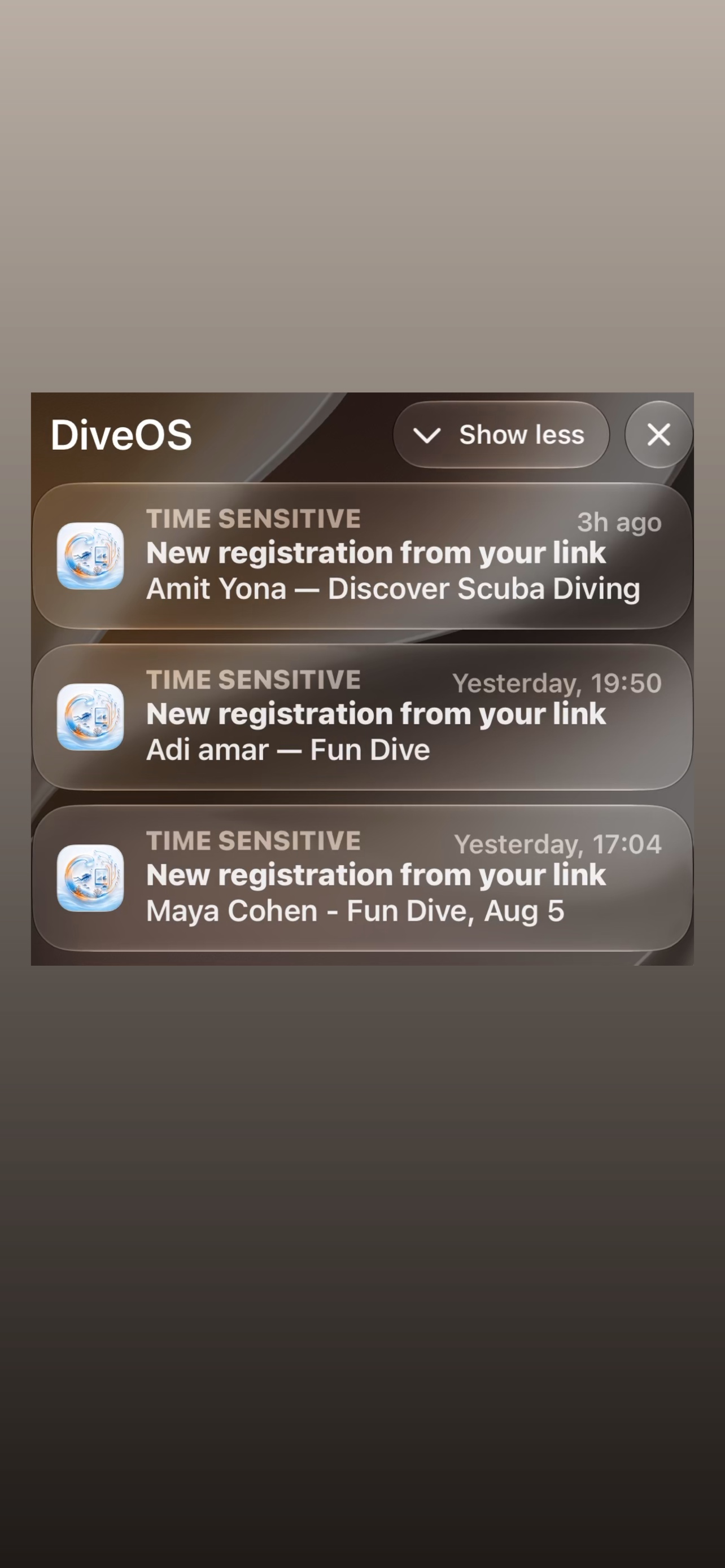DiveOS screenshot 7