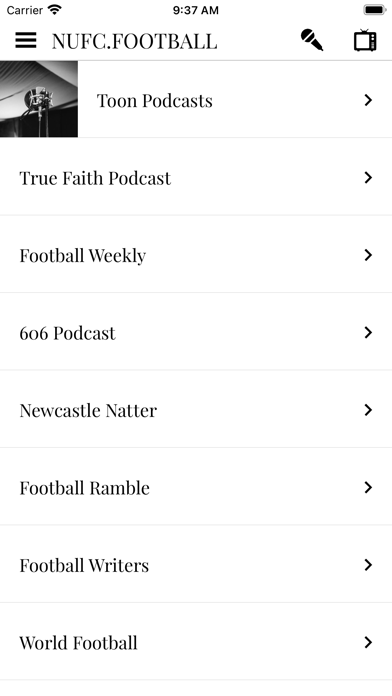 NUFC FOOTBALL Screenshot