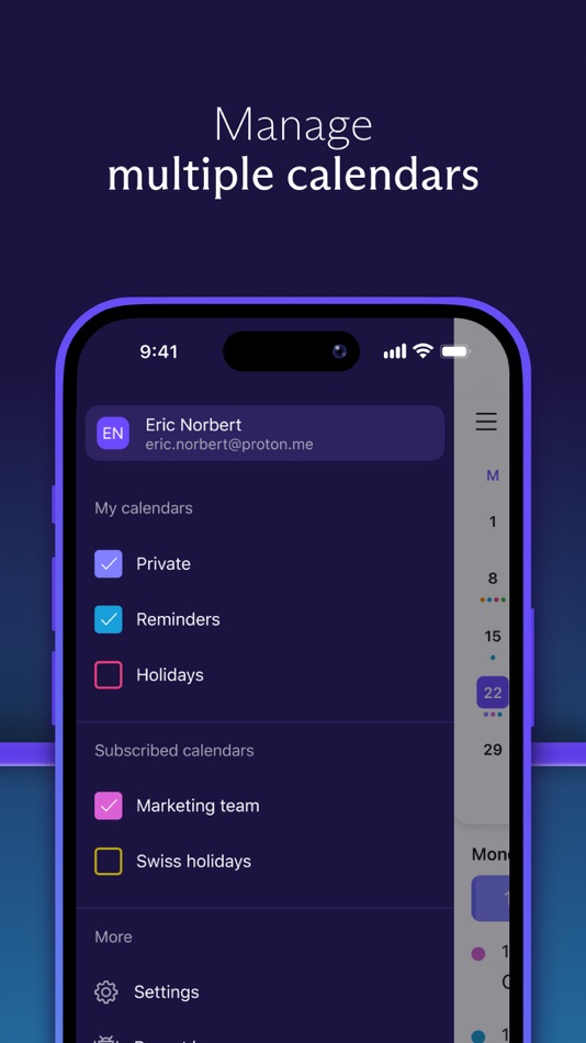#4. Proton Calendar: Secure Events (iOS) Podle: Proton AG