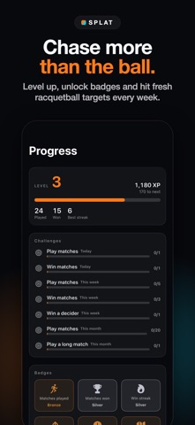 Racquetball Scoreboard: Splat iPhone screenshot