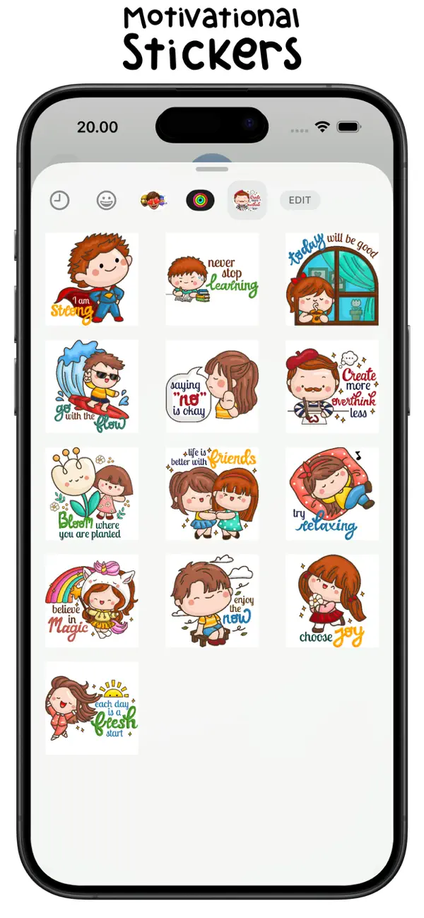 Screenshot #1 pour Adorable Motivational Stickers