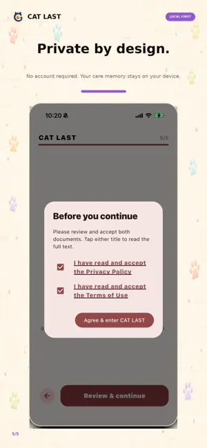 CAT LAST: Cat Care Tracker screenshot 1