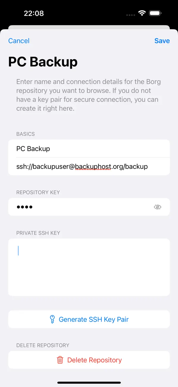 Screenshot #2 pour Borg Backup Explorer