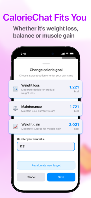 CalorieChat AI Tracker Screenshot 4 of 4