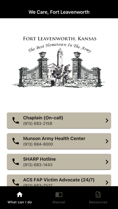 WeCare, Ft Leavenworth & CAC Screenshot