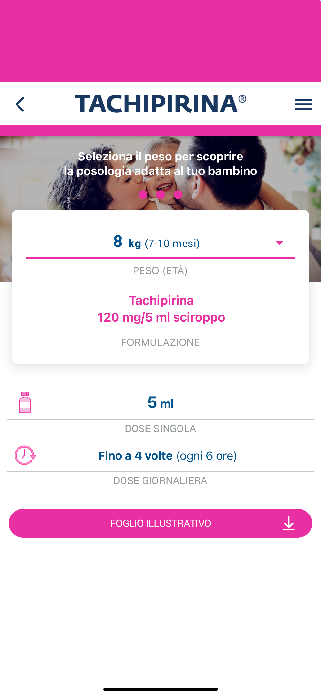 App Dosaggi Tachipirina