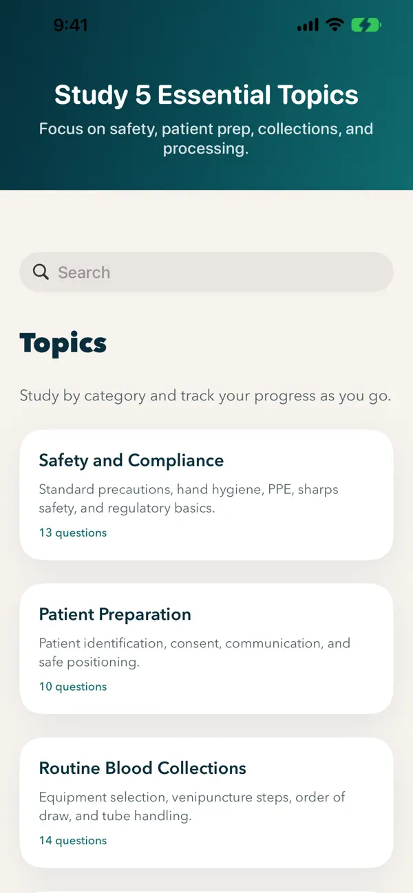Screenshot #3 pour Phlebotomy Technician ExamPrep