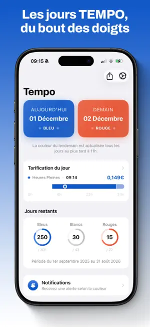 Tempo EDF : Couleur du jour screenshot 1