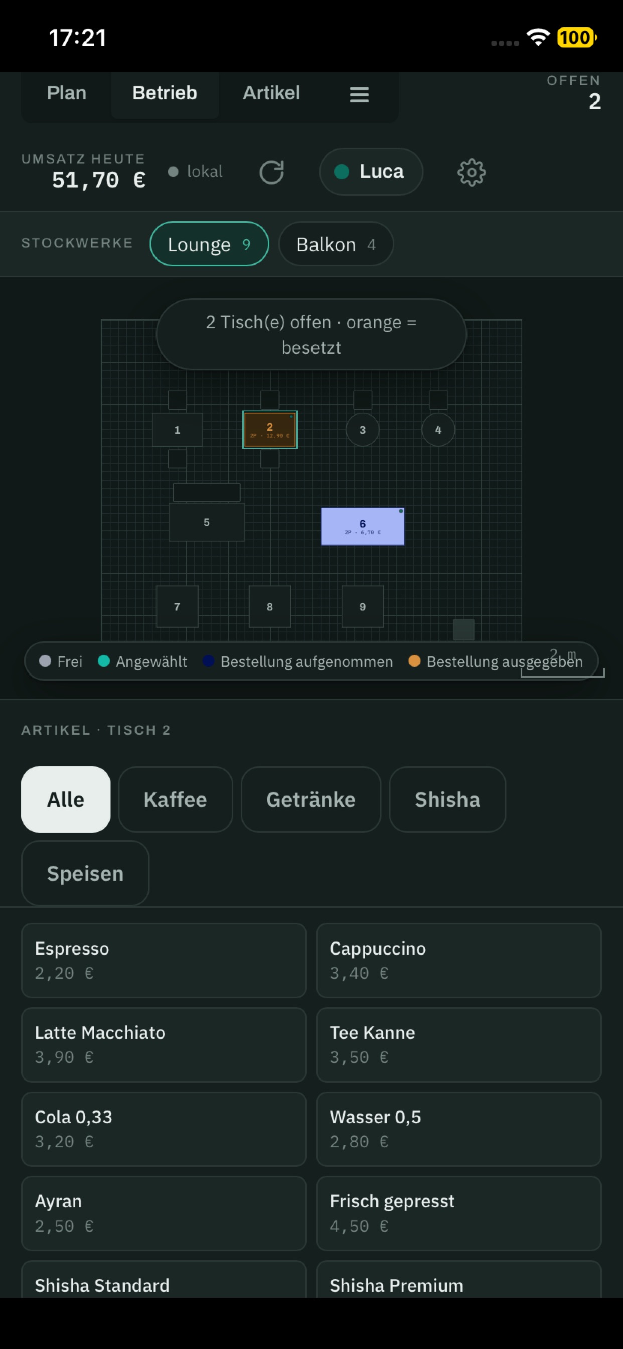 Screenshot 2 of Covers - Gastro Management