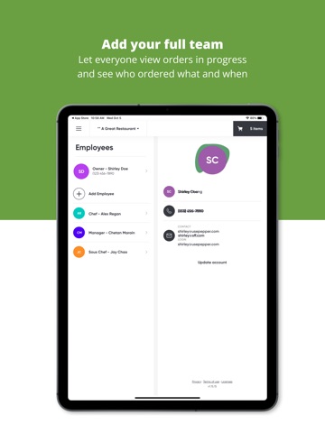 General Produce iPad screenshot