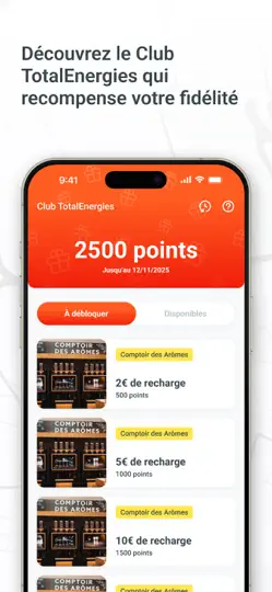 Capture d'écran de Services - TotalEnergies sur iPhone 4
