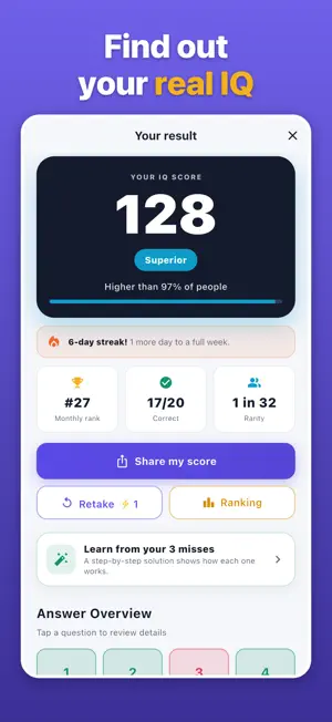 IQ Logic: IQ Test & Puzzles screenshot 1