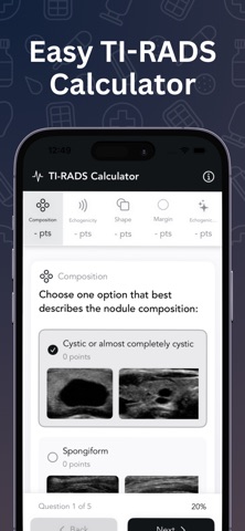 Easy TI-RADS Calculator screenshot