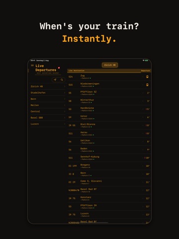 Live Departures - Transit iPad screenshot