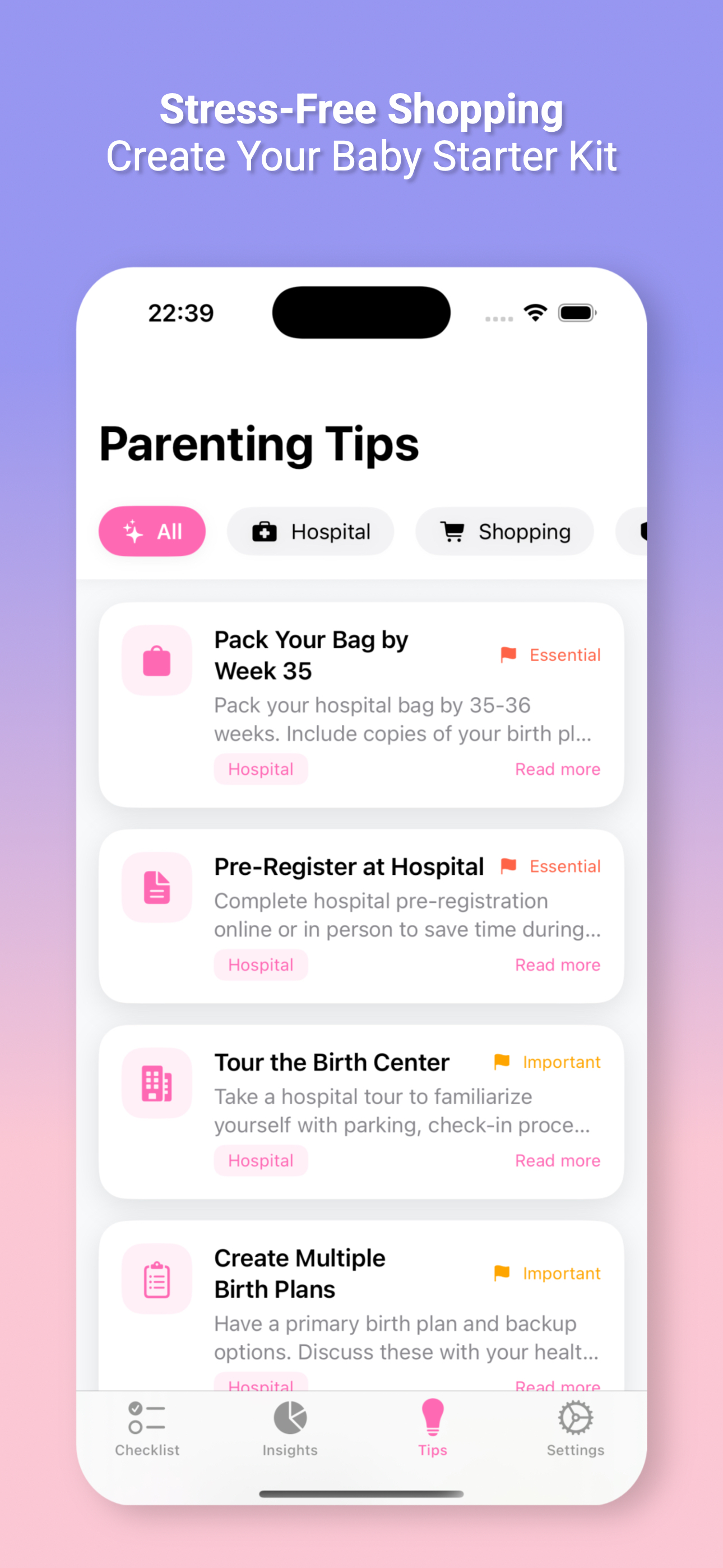 Baby Checklist & Hospital Bag