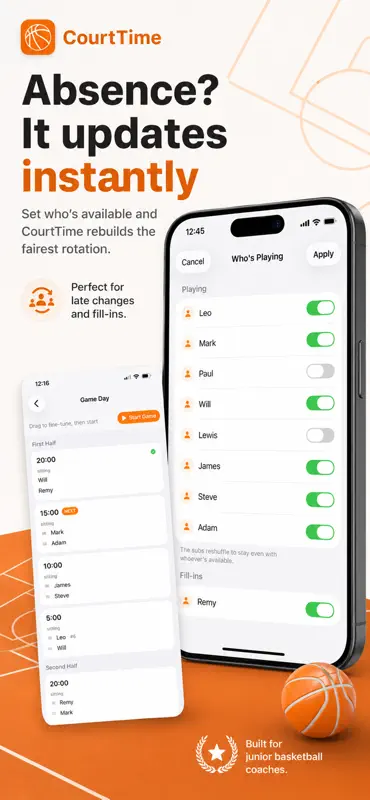 CourtTime: Basketball Subs screenshot 6 of 7