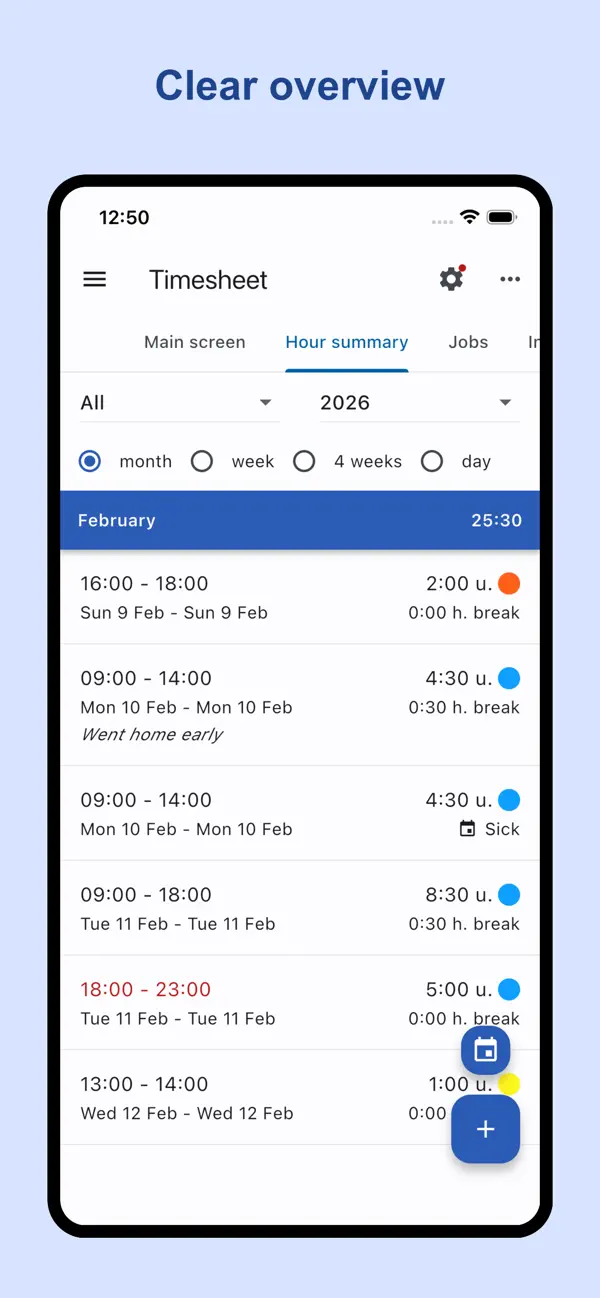 Screenshot #3 pour Timesheet - Access anywhere