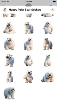 happy polar bear stickers iphone screenshot 3