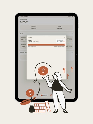 Net Worth Tracker: Mintly iPad screenshot
