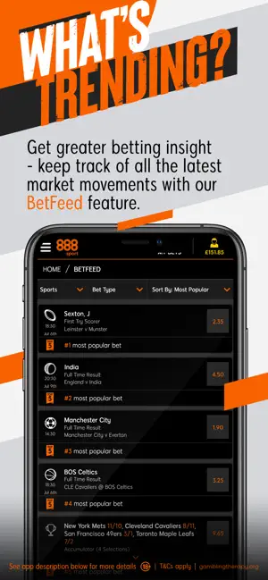 888 Sport: Live Sports Betting iPhone screenshot 3