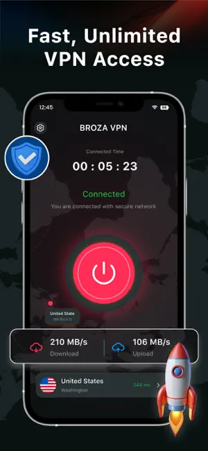 Broza VPN Fast & Secure Proxy screenshot 1