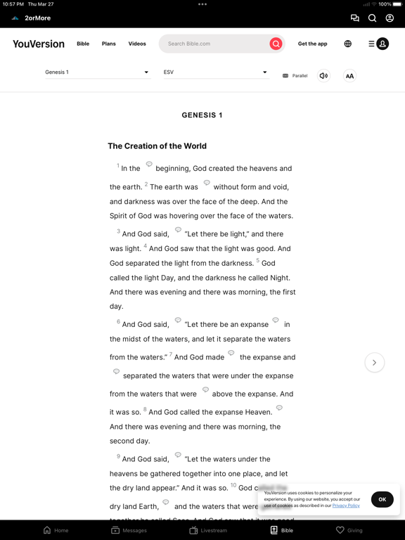 2 Or More Church iPad screenshot 4 - Education app