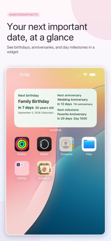 AnniversaryNote Dates Screenshot 3 of 6