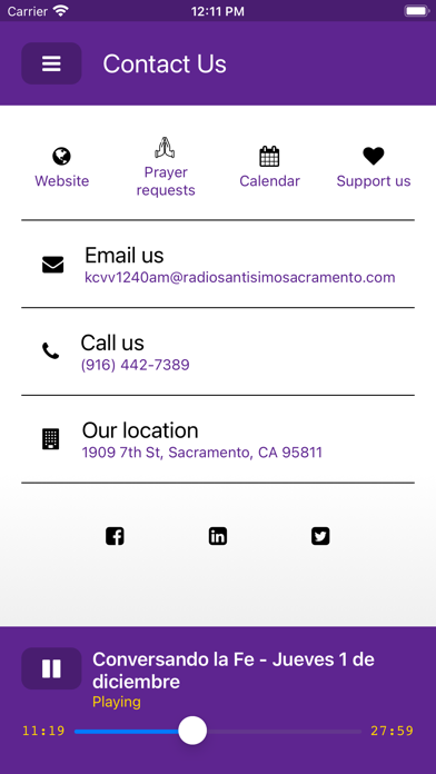 Radio Santísimo Sacramento Screenshot