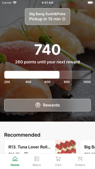 Big Bang Sushi To Go iPhone screenshot 1 - Food & Drink app