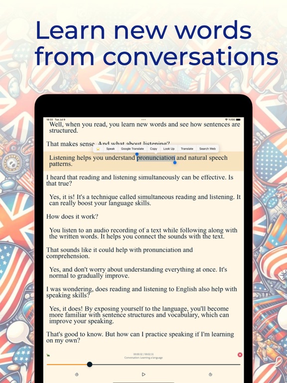 Practice English Speaking iPad screenshot 3 - Education app
