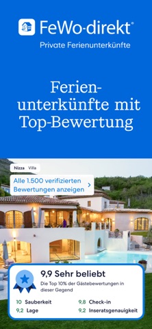 FeWo-direkt Ferienunterkünfte screenshot