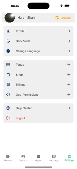 Dialinger screenshot 2