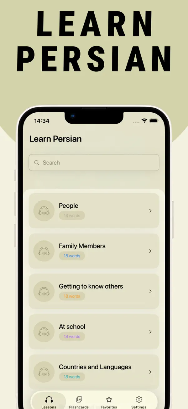 Screenshot #1 pour Learn Persian -  Lentil