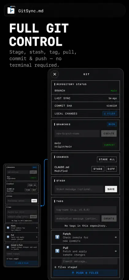 Screenshot 5 di 6 di GitSync.md