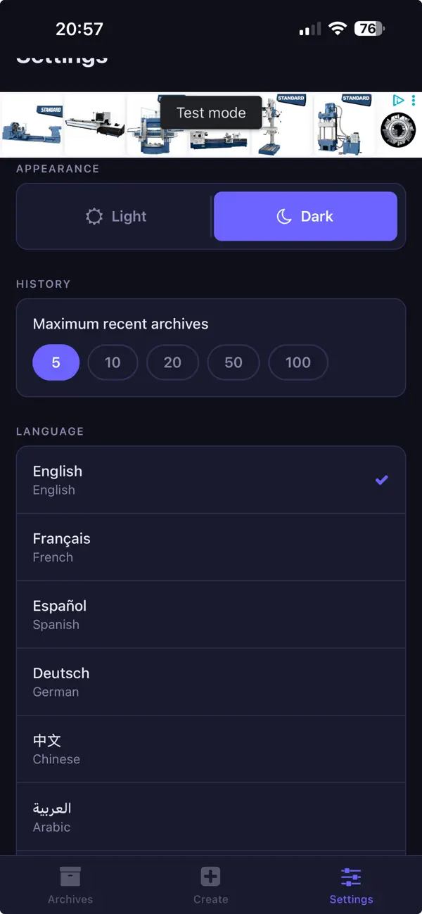 Screenshot #1 pour Unzip & Unrar Manager