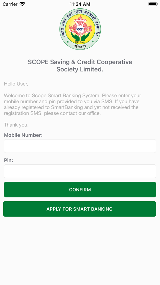 #1. Scope Smart Banking (iOS) Podle: MICRO BANKER NEPAL