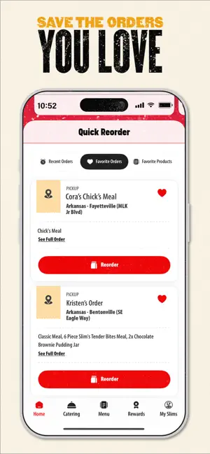 Slim Chickens iPhone screenshot 1