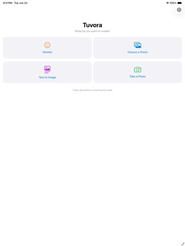 Tuvora iPad screenshot
