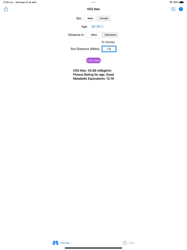 Vo2 Max Running Miles In 12 Minutes VO2 Max Estimate Assignment