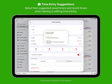 Timery: Time Tracker iPad screenshot