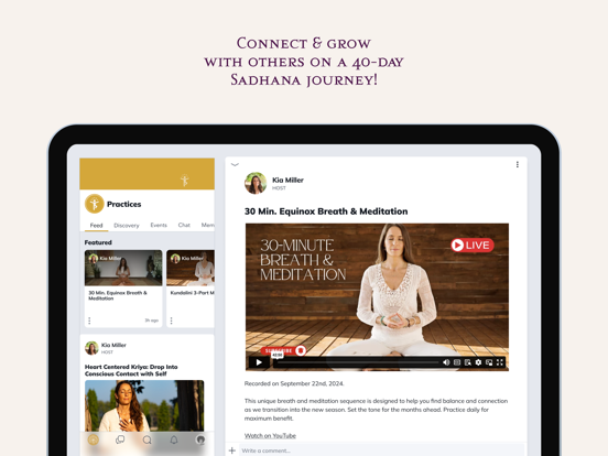 Radiant Body Yoga iPad screenshot 3 - Social Networking app